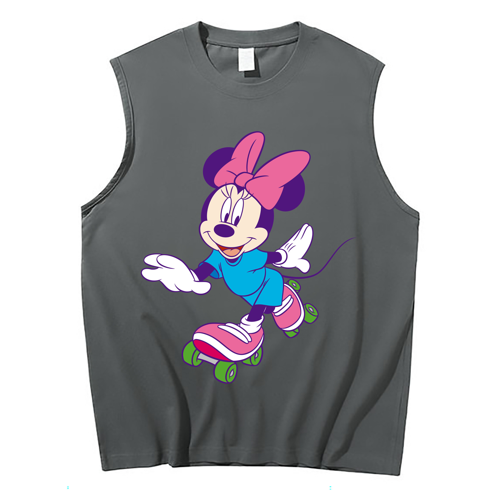 ミッキーマウス Mickey Mouse コットン100％タンクトップ（フロントプリント）
